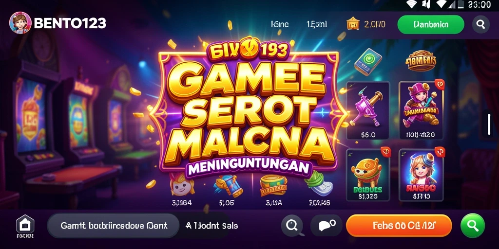 Tampilan gameplay menarik dan simbol Slot dari BENTO123.