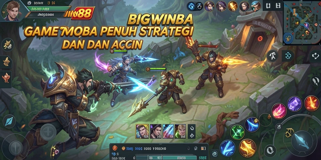 Tangkapan layar BIGWIN88 menampilkan pertempuran seru dan karakter yang beragam.