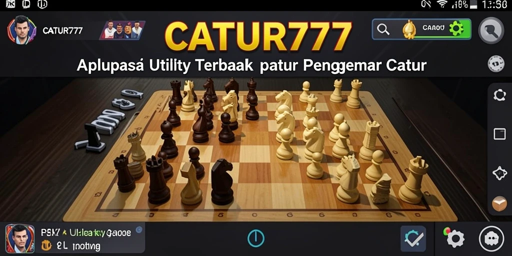Tampilan menarik dari gameplay catur interaktif di CATUR777.