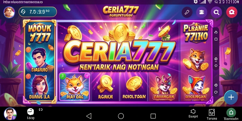 Screenshot CERIA777 yang menunjukkan gameplay Slot yang seru dan seru.