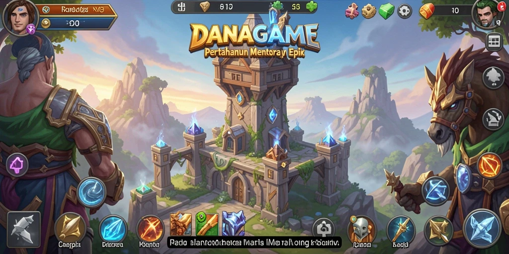 Tampilan menarik dari gameplay Tower Defense yang mendebarkan.