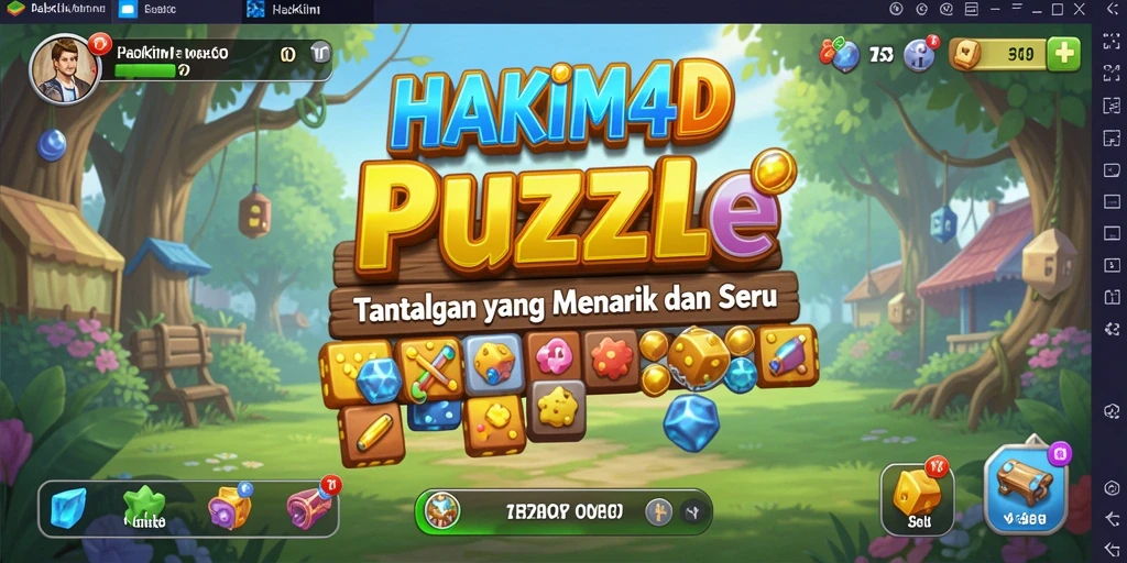Tampilan permainan HAKIM4D dengan berbagai teka-teki yang menantang.