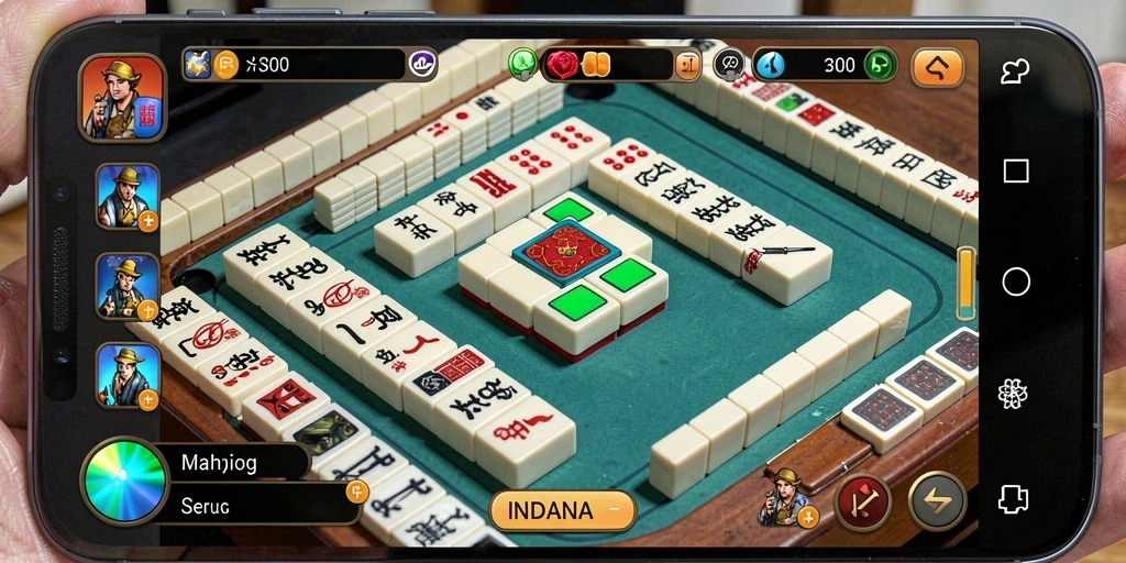 Screenshot menunjukan gameplay Mahjong yang seru dan menarik.