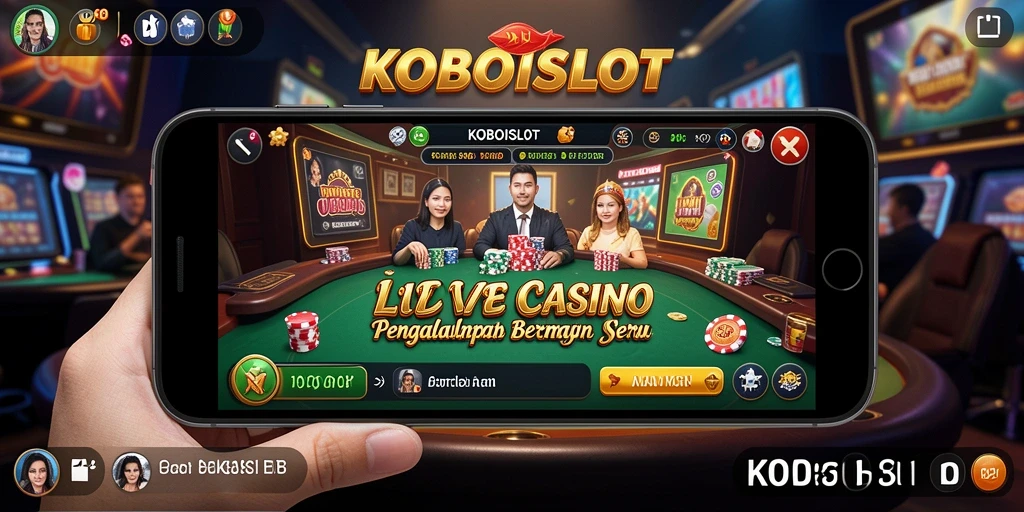Tampilan gameplay mendebarkan dari KOBOISLOT Live Casino.