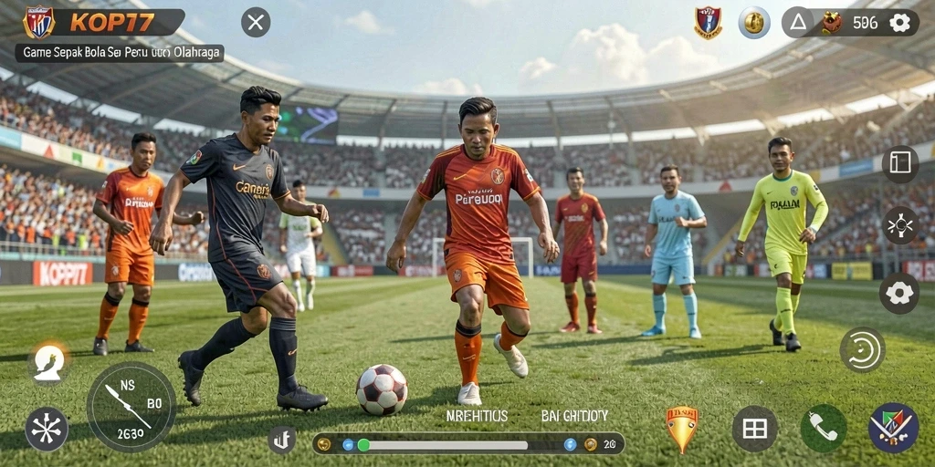 Tampilan menarik dari gameplay KOPI77 dalam pertandingan sepak bola.