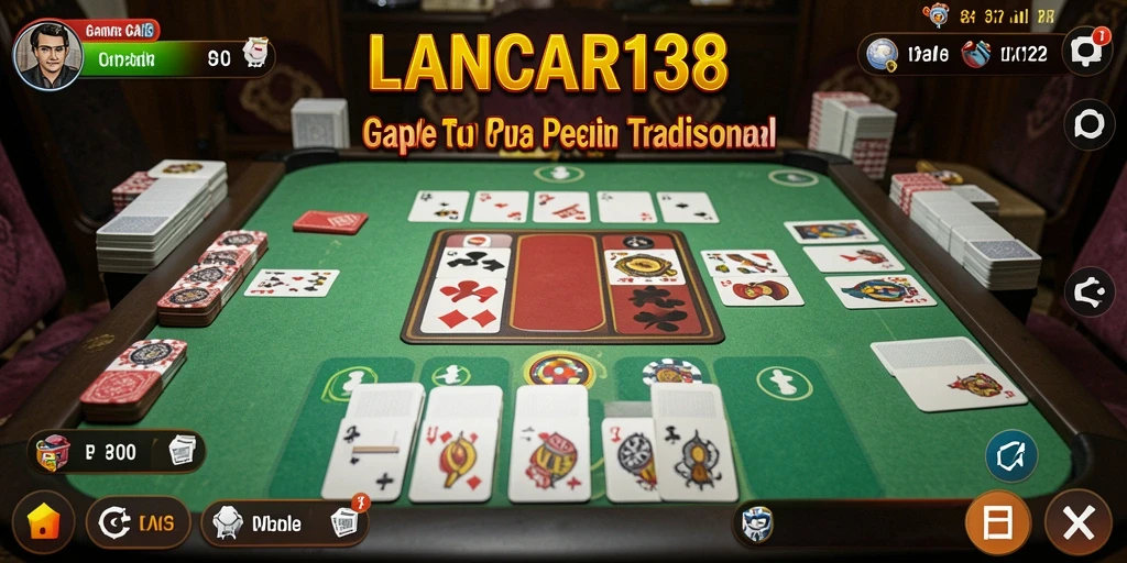 Screenshot gameplay LANCAR138 menampilkan aksi seru permainan Gaple.