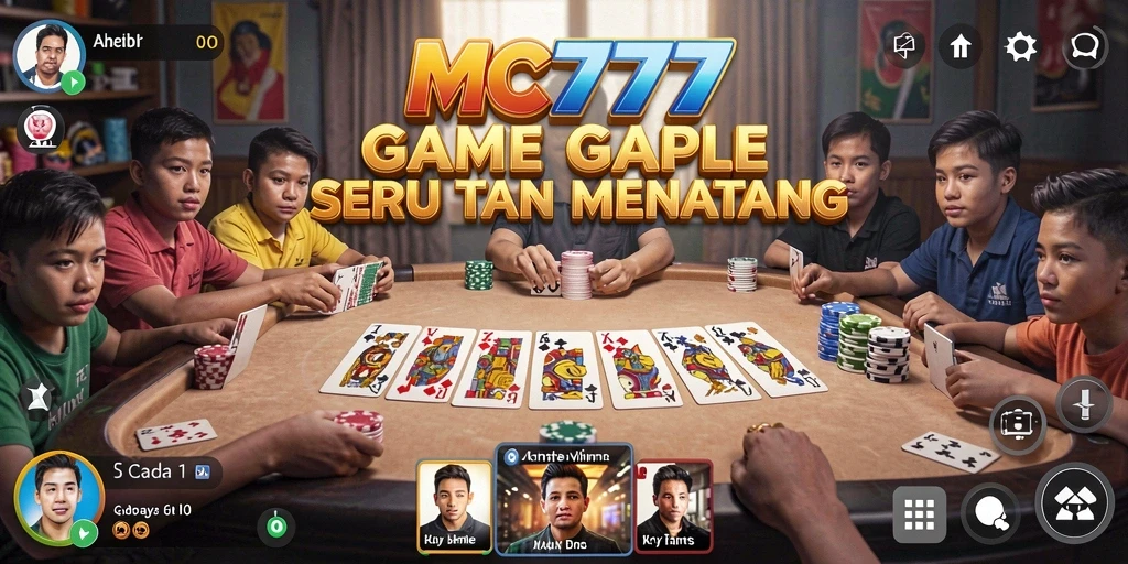 Screenshot gameplay MC777 menampilkan aksi seru Gaple.