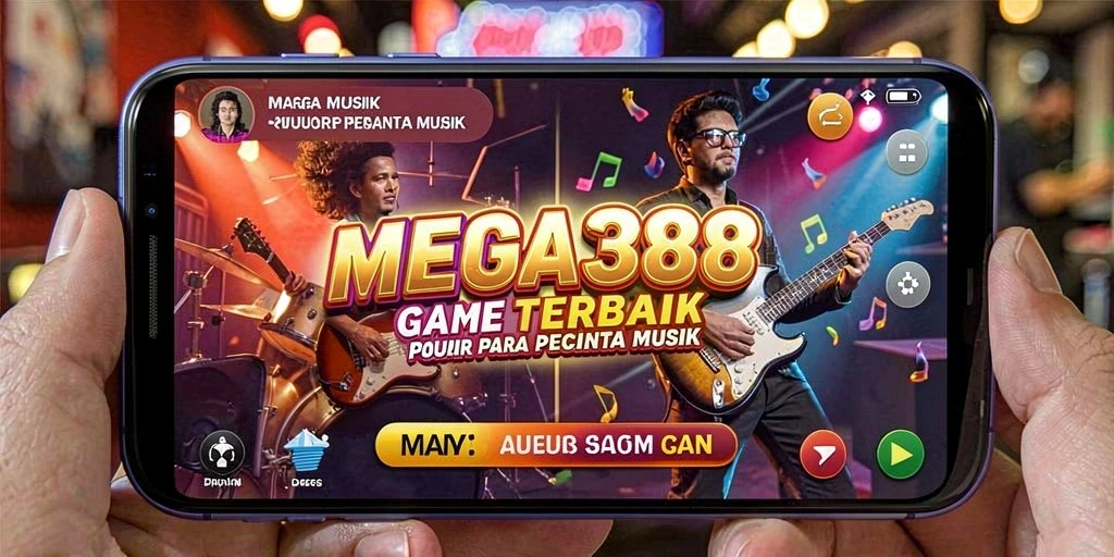 Screenshot MEGA388 menampilkan gameplay musik yang menarik.