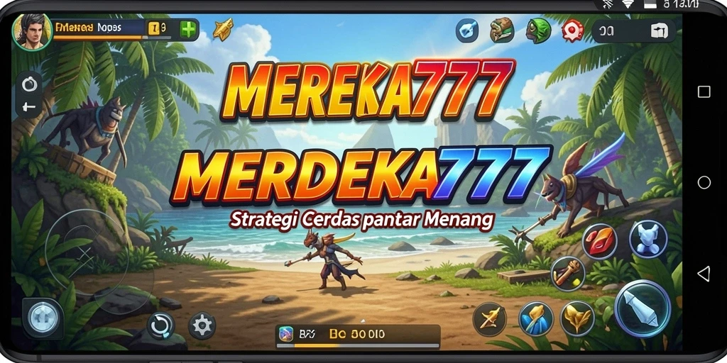 Tampilan dinamis gameplay strategi MERDEKA777.