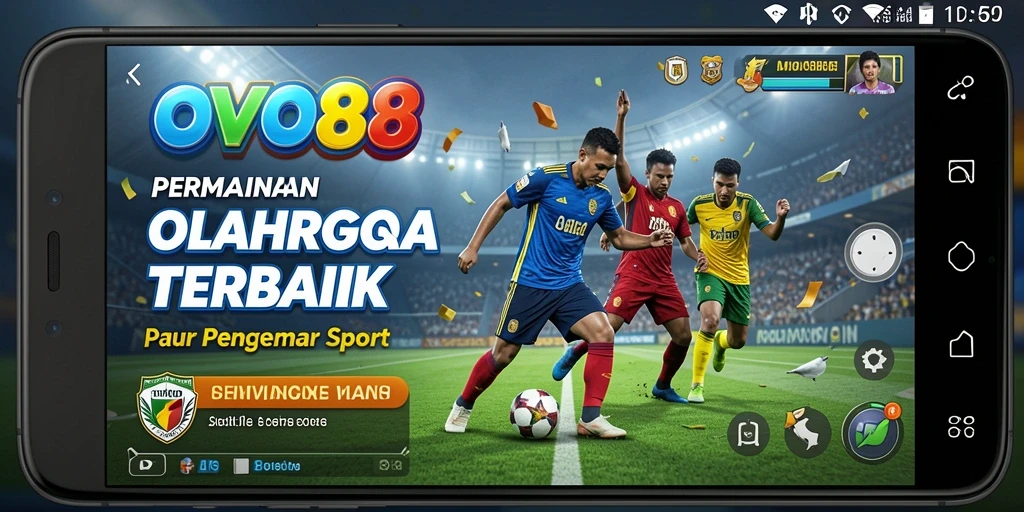 Screenshot OVO88 menampilkan aksi seru dalam permainan olahraga.