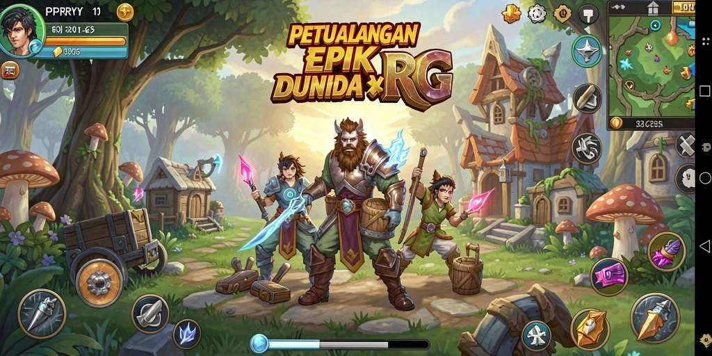 Tampilan gameplay <strong>PPRRYY</strong> dengan pertarungan yang mendebarkan dan eksplorasi dunia.