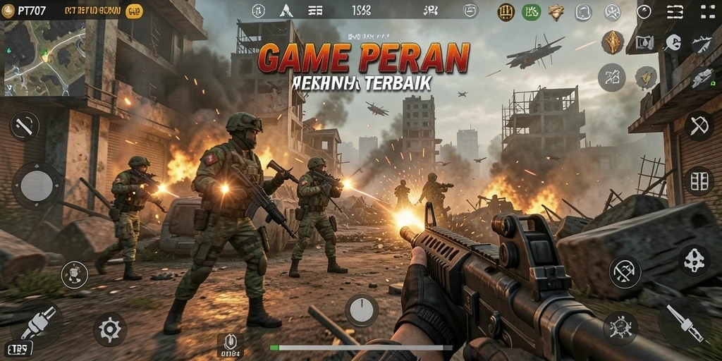 Screenshot PT707 menunjukkan intensitas pertempuran TPS yang seru.