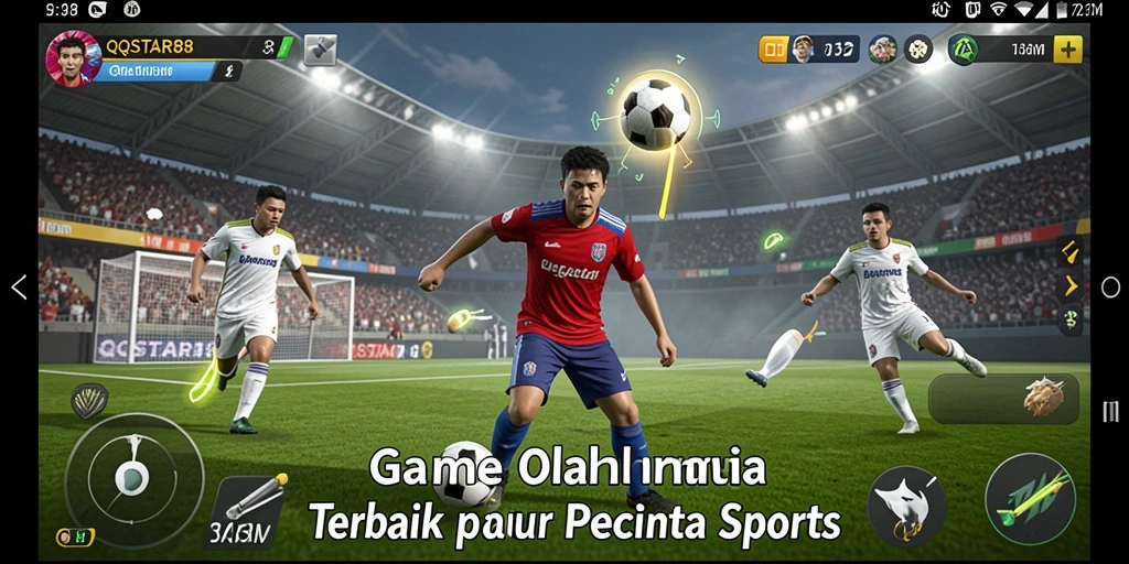 Tampilan gameplay QQSTAR88 yang menarik dan penuh aksi di arena olahraga.