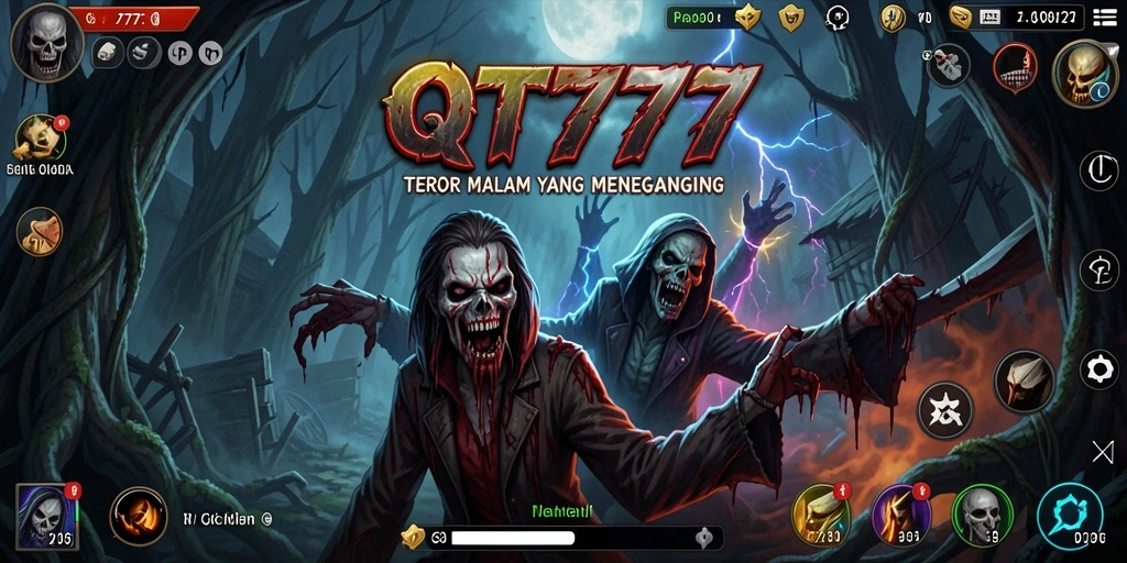 Tampilan gameplay QT777 menampilkan momen mencekam yang menghantui.