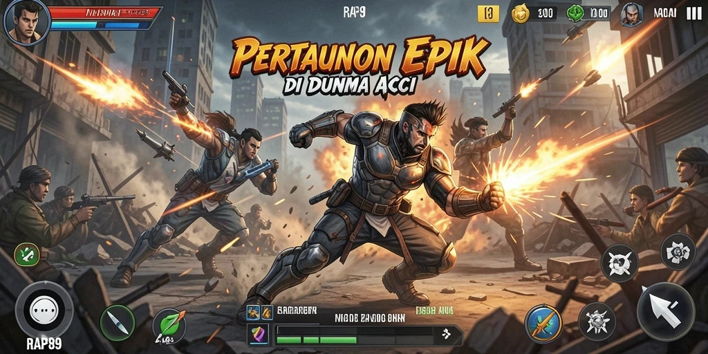 Gameplay seru dalam RAP89 dengan pertarungan dinamis dan karakter menarik.