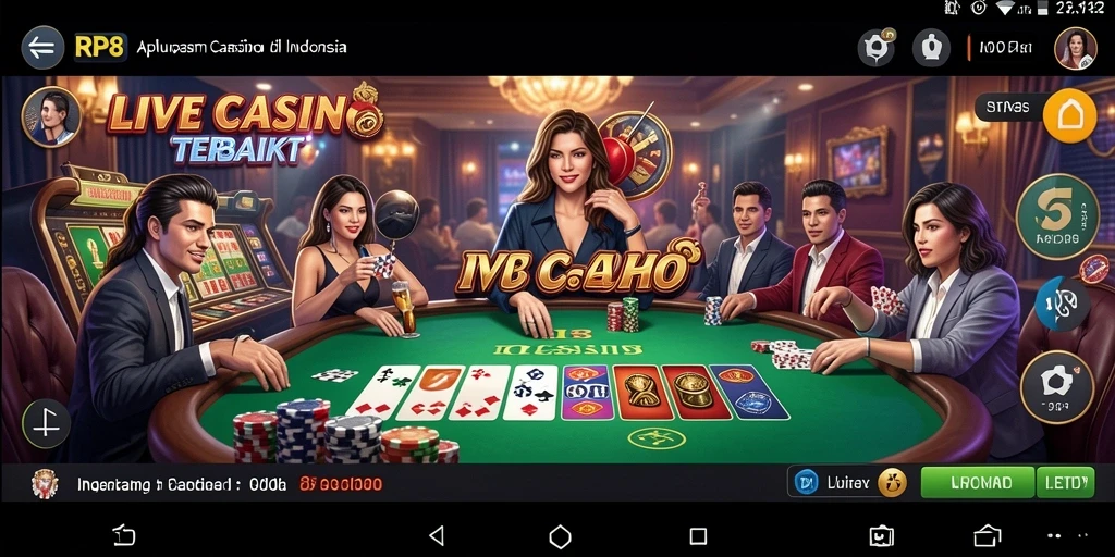 Tampilan gameplay Live Casino yang interaktif dan seru.