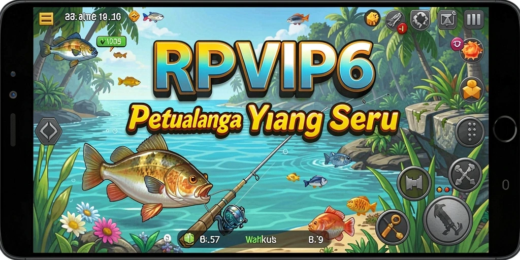 Tampilan menarik dari gameplay RPVIP6 dengan aksi memancing yang mendebarkan.