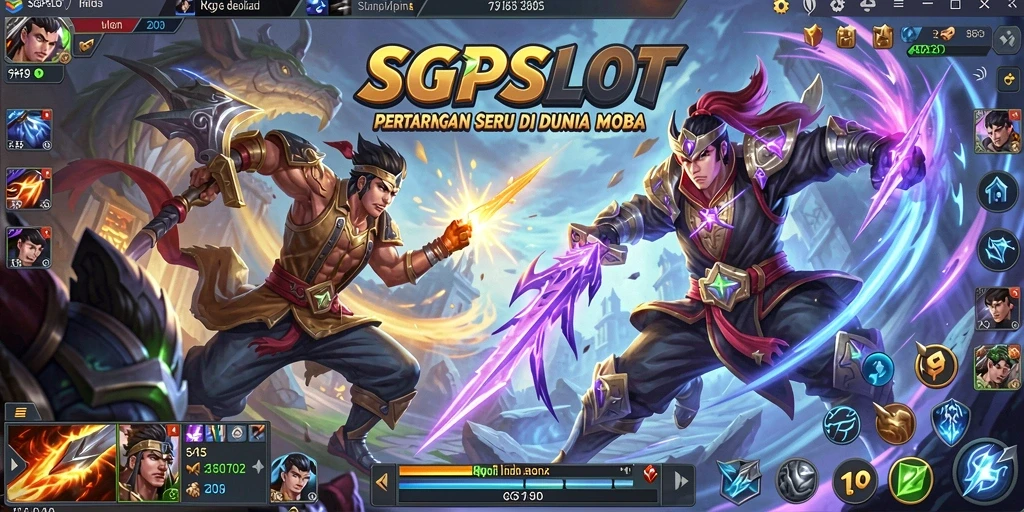 Screenshot gameplay <strong>SGPSLOT</strong> yang menampilkan pertarungan tim yang intens.