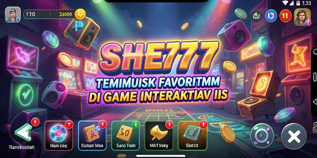 Screenshot gameplay SHE777 yang menampilkan keseruan bermain musik.