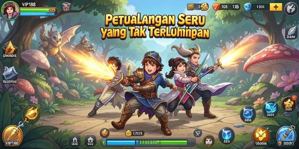 Screenshot menampilkan gameplay mendebarkan dari petualangan VIP188.