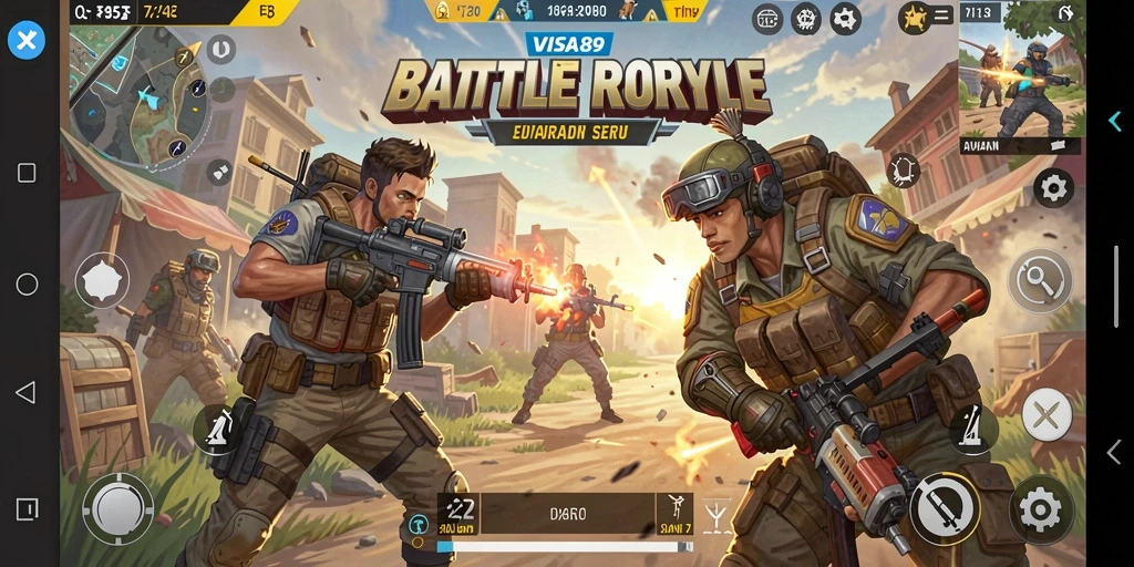 Gameplay seru dalam VISA89 dengan aksi menegangkan di Battle Royale.