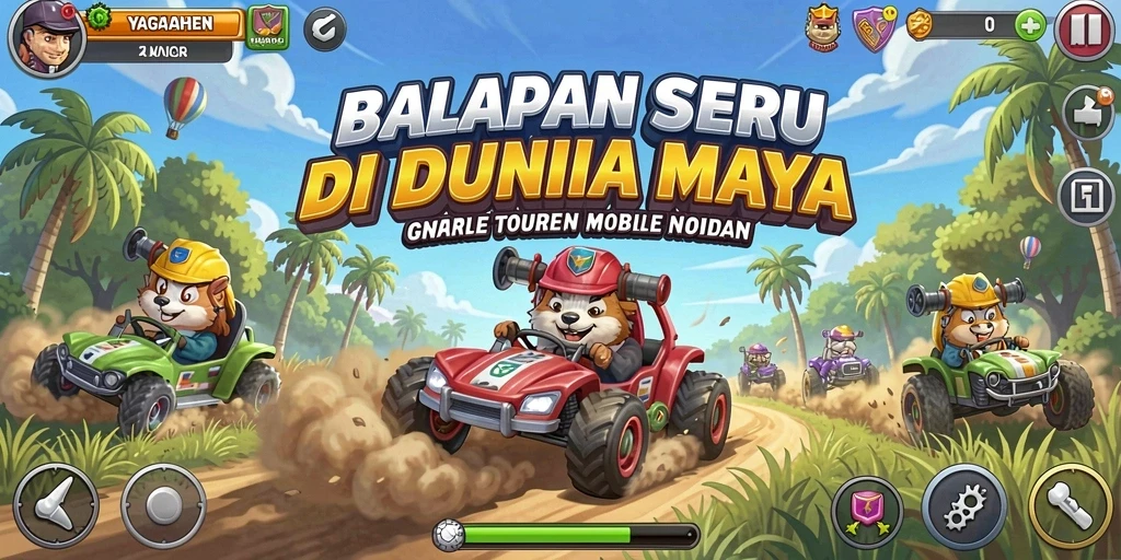 Tampilan gameplay seru saat berlomba di lintasan YAGAOHEN.